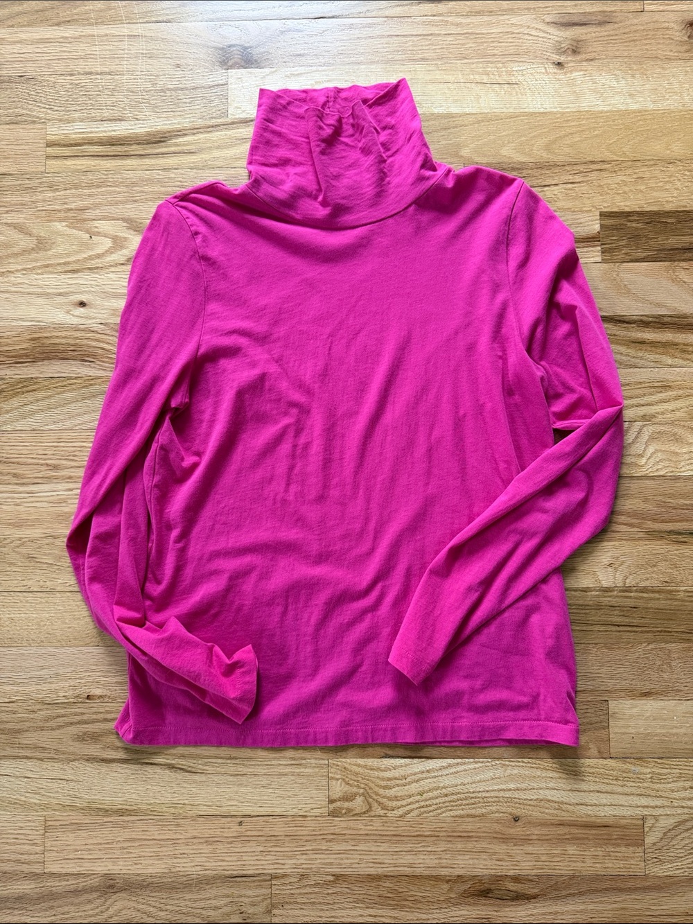 J. Crew Bright Pink Tissue Turtleneck